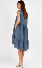 Dress VIZAVI 838 sero-sinij