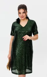 Sukienka Anelli Laurel 1797 izumrud