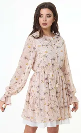 Sukienka Anelli Laurel 1021 pudra