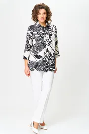 Bluzka BelElStyle #408-310 molochno-chernyj