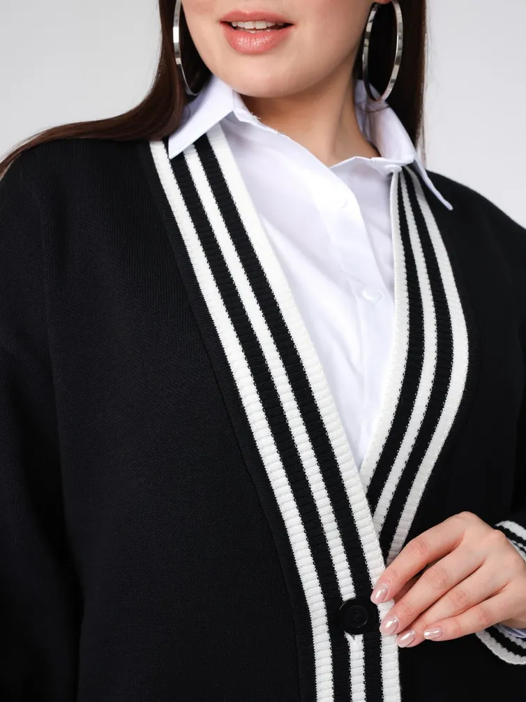 Sweter BONADI #1884 cherno-belyj