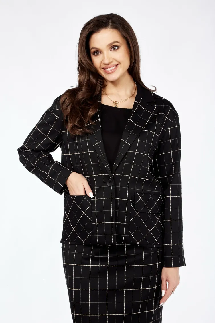 Garnitur Vilena-fashion #951 chernyj v kletku