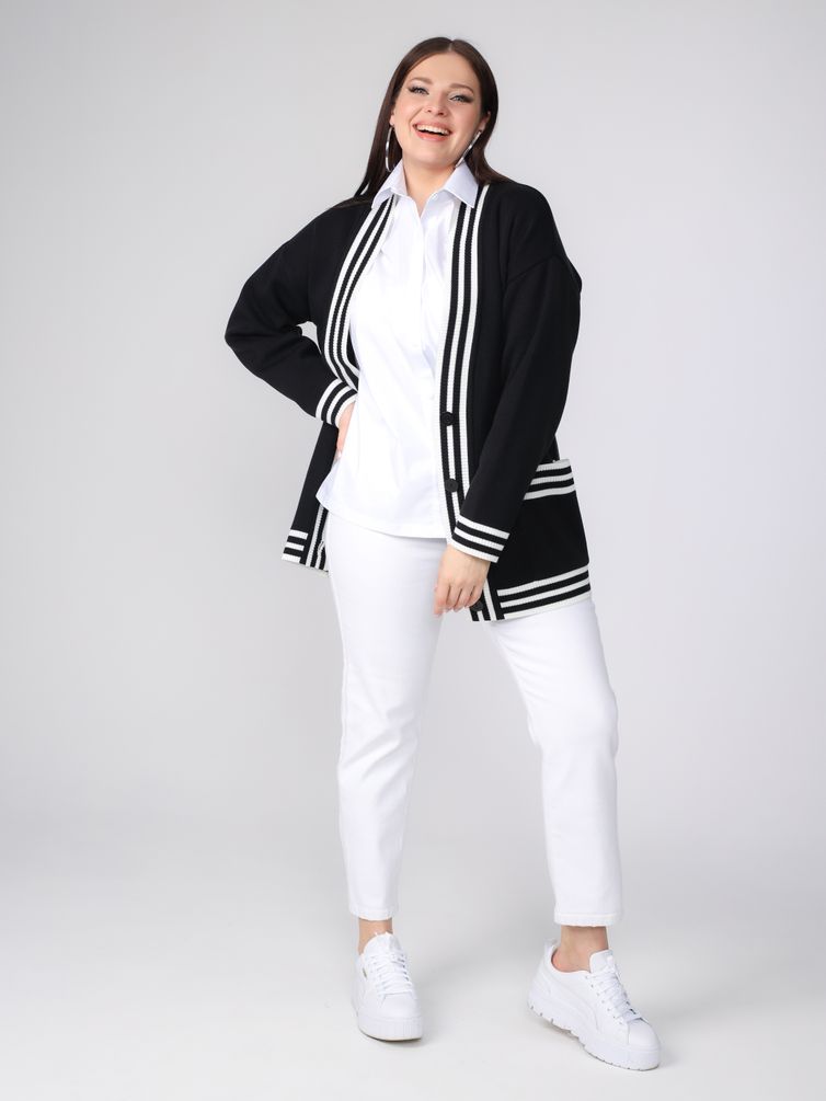 Кардиган BONADI арт. 1884 черно-белый