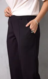 Брюки BegiModa 6079 чёрный баклажан