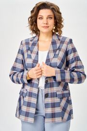 Żakiet BelElStyle #412-303 belo-sinyaya kletka