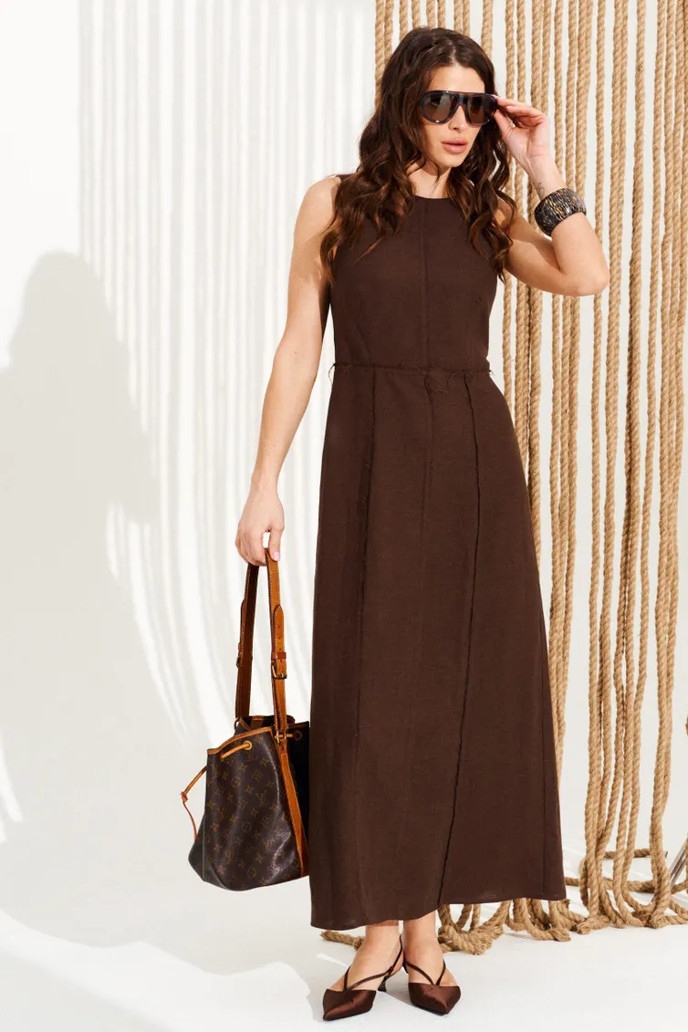 Dress Elletto Life #11124 korichnevyj
