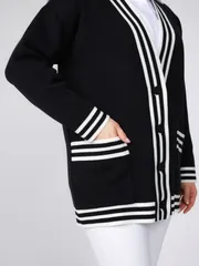 Sweter BONADI #1884 cherno-belyj