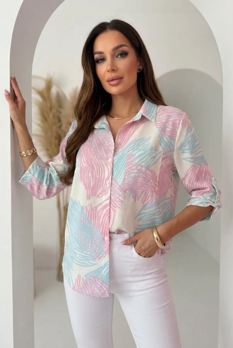 Blouse nika.pl #04012142 M&M-12 rozovo-goluboj