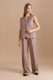 Waistcoat Elletto Life #3779 temno-bezhevyj
