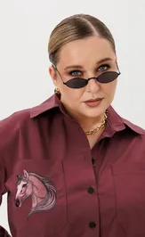 Рубашка Ava fashion М-167 бордовый
