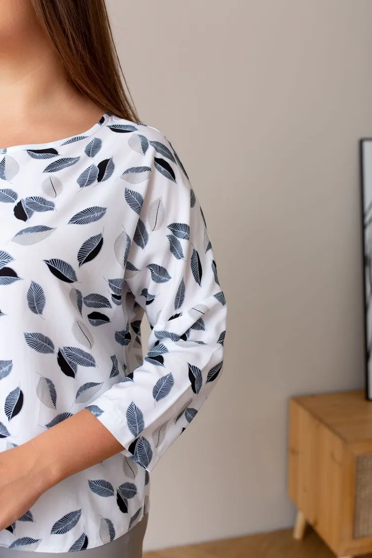 Blouse TOOK A LOOK & Angelika #TB-300 listya na belom