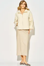 Skirt LAIKONY #L-924 sero-bezhevyj