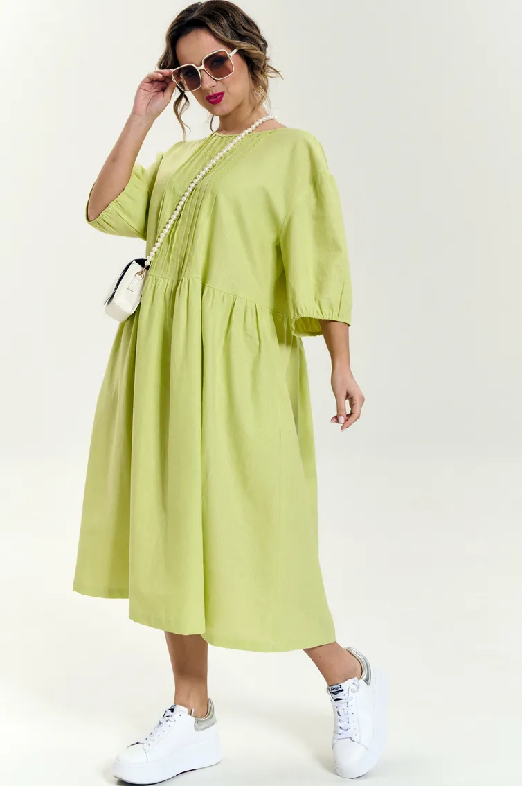 Sukienka SOVA #11226 limon