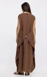 Sukienka FASHION CENTRE L-4258 korichnevyj