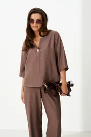 Bluzka PND #85943 mokko