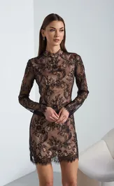 Платье Леди лайн 3326 чёрное +беж
