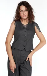 Waistcoat LadyThreeStars 2431 seryj