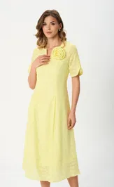Sukienka BAZALINI 5187 zheltyj