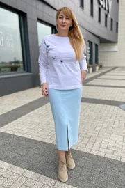 Spódnica Rumoda #2157 goluboj