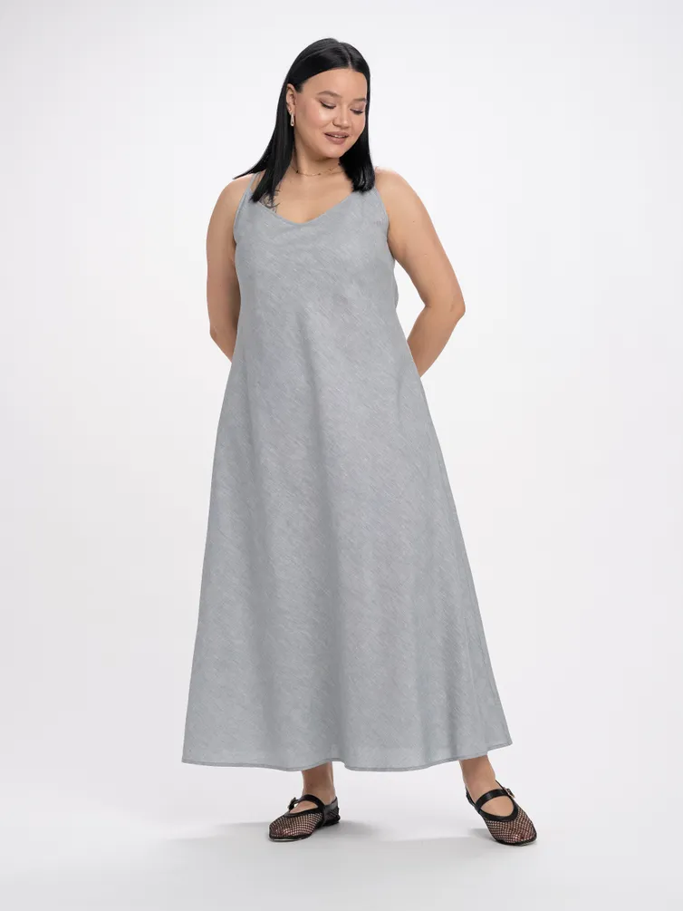 Sukienka FASHION CENTRE #L-4259/Svetlo-seryj melanzh/170