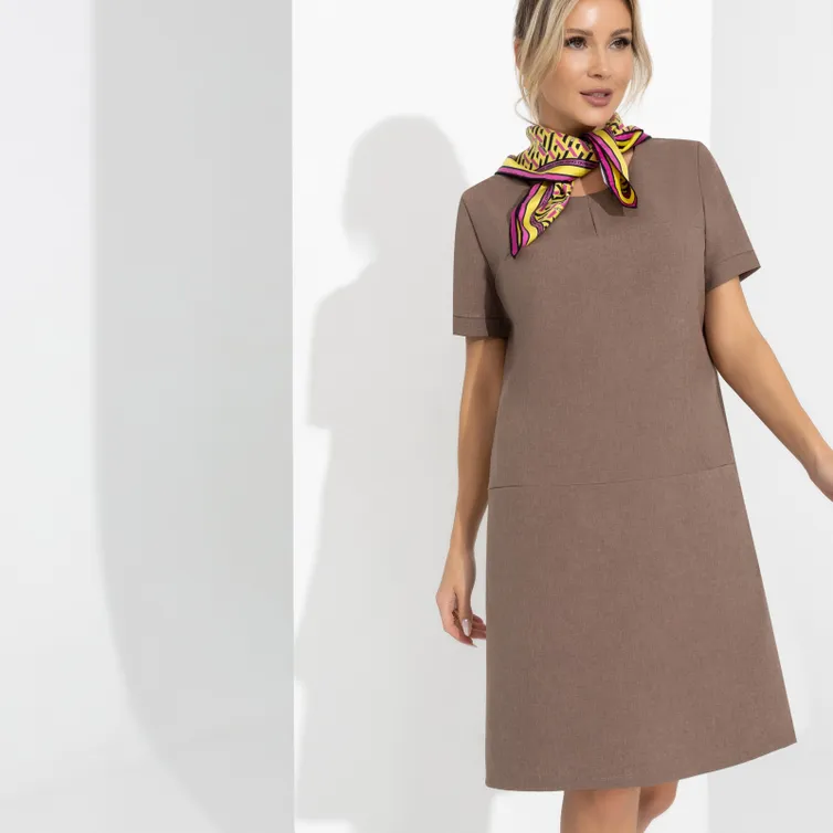 Sukienka CHARUTTI #Uvidet glavnoe (effect brown)