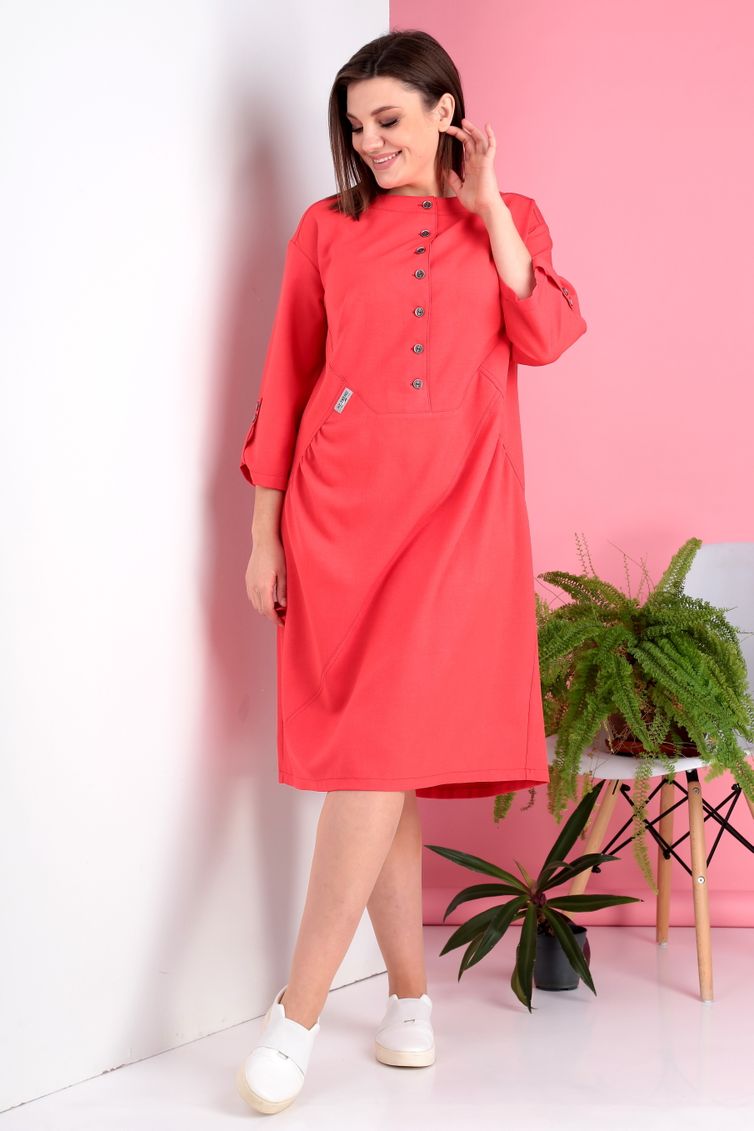 Dress Ivelta plus #1790 korall