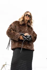 Полупальто SILVERSPICE арт. S-2533 леопард
