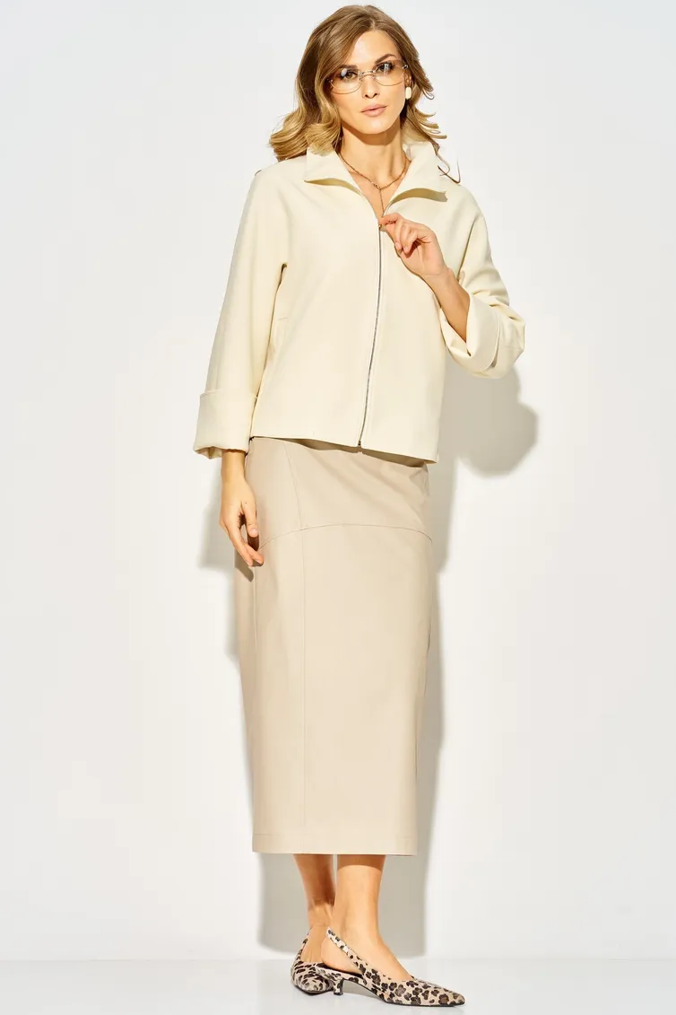 Skirt LAIKONY #L-924 sero-bezhevyj