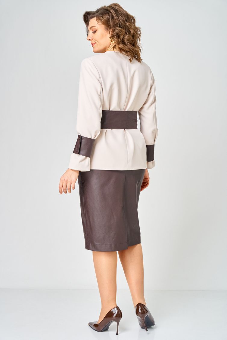 Костюм Vilena-fashion арт. 1147 беж+шоколад