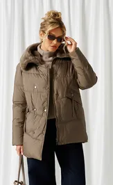 Coat Beautiful & Free 1018 xaki