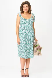 Платье Michel Chic арт. 2130 бирюза цветы