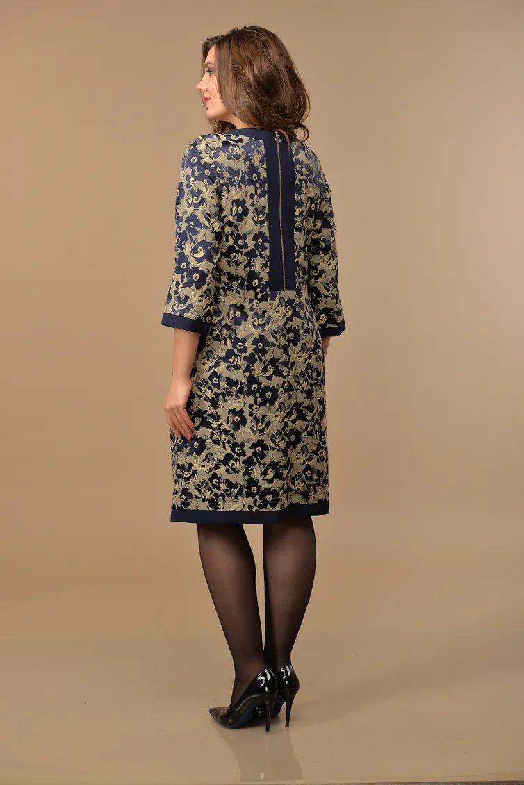 Платье Lady Style Classic арт. 1427 т.син-беж