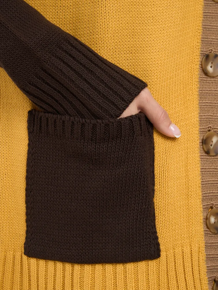 Sweter Newvay #9242-91040 gorkij shokolad/shalfej/karamelnyj kofe