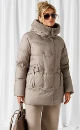 Coat Beautiful & Free 1018 seryj