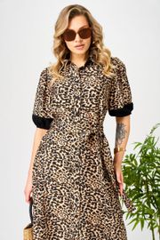 Платье Ava fashion арт. М-194 черный-бежевый