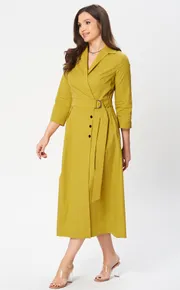Sukienka Verita moda #N-2348 gorchica