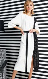 Dress Vizanti 9363 belo-chernyj