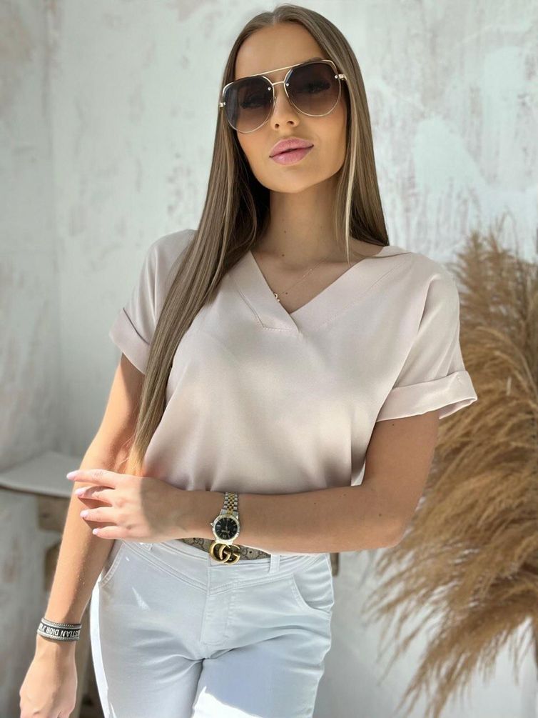 Blouse nika.pl #0401011 M&M-10 bezhevyj odnoton