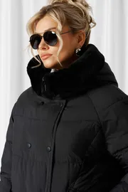 Coat Beautiful & Free #1018 chernyj