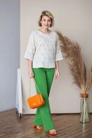 Blouse TOOK A LOOK & Angelika #TB-43m vetochki na bezhevom