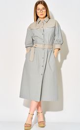 Sukienka LAIKONY L-434 sero-goluboj