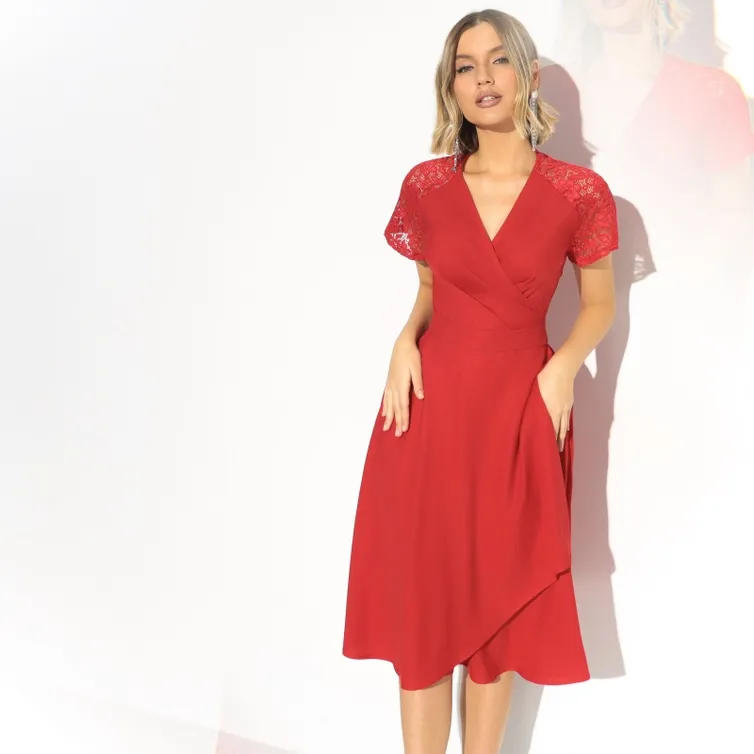 Sukienka CHARUTTI #V obraze mechty (imperial red)