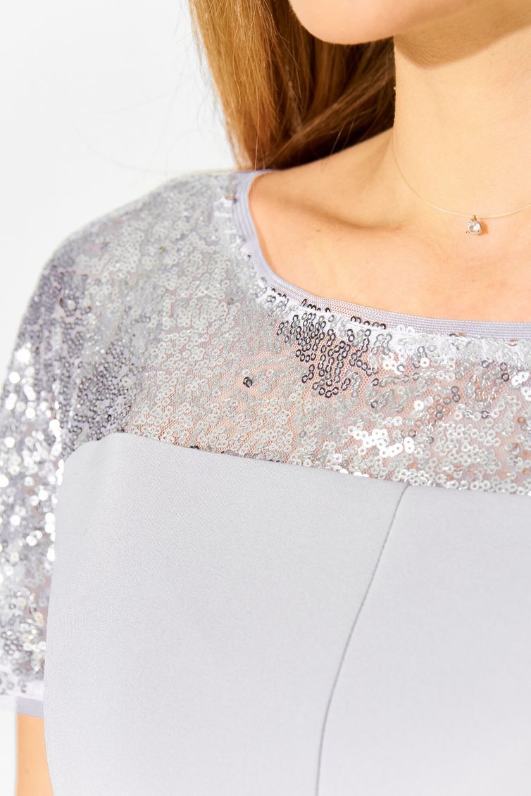 Платье LAIKONY арт. L-114 светло-серый