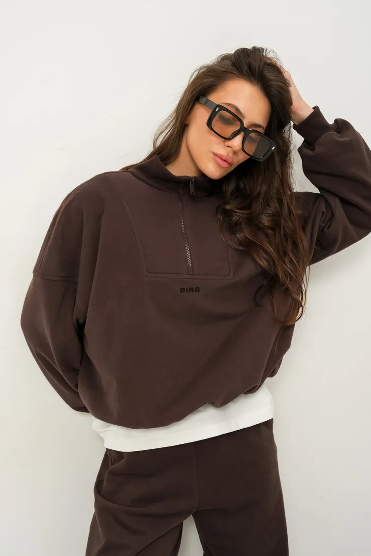 Bluza Pirs #6494 korichnevyj
