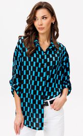Blouse VIZAVI 735 cherno-goluboj
