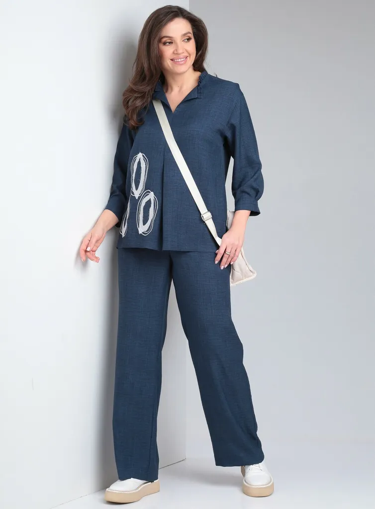 Garnitur Vilena-fashion #889 temno-sinij