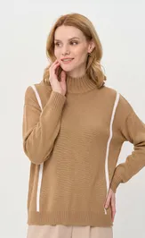 Jumper Newvay 9252-94222 karamelnyj kofe/bel