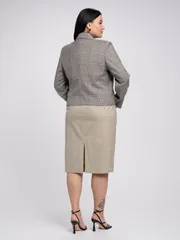 Żakiet FASHION CENTRE #Psh-3606/Bezhevaya kletka