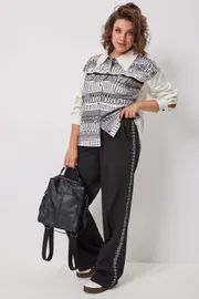Bluzka BegiModa #4136 slivochno-seryj