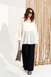 Блузка Elletto Life арт. 13997 сливочный